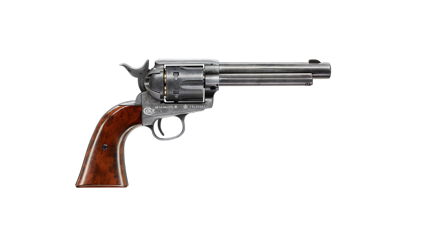 Colt SAA .45 - 5,5" 4,5 mm (.177) BB, CO₂, < 3,0 J, Antik-Finish