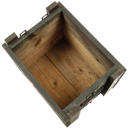 Dän. Holzkiste, oliv, gebr.