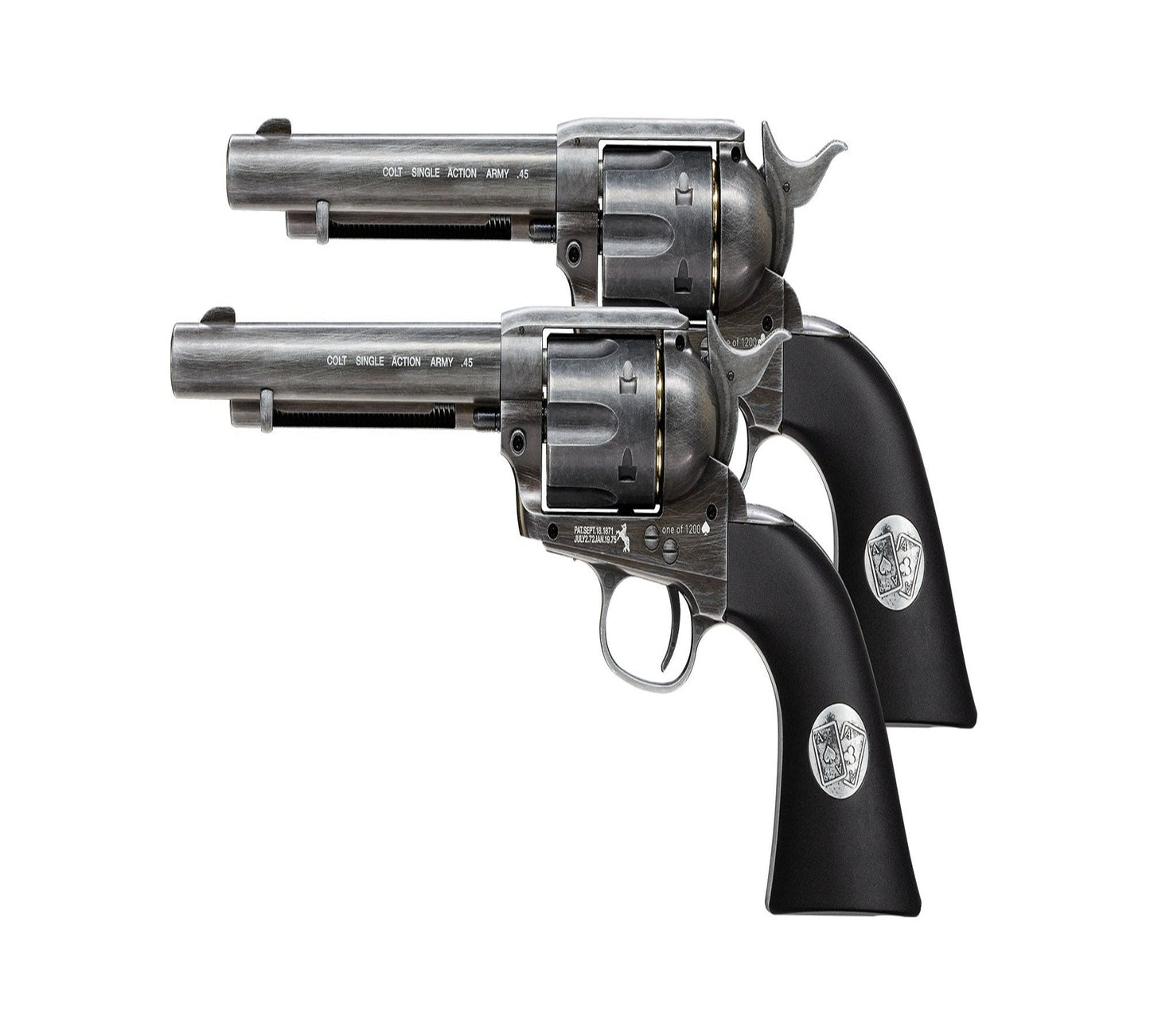 Colt SAA Double Aces Duel Set 4,5 mm (.177) BB, CO₂, < 3,0 J, Antik-Finish