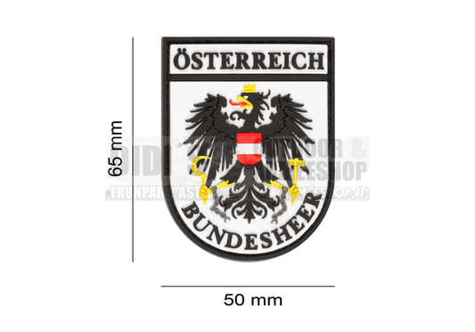 Bundesheer Rubber Patch Adler Weiß oder Grau
