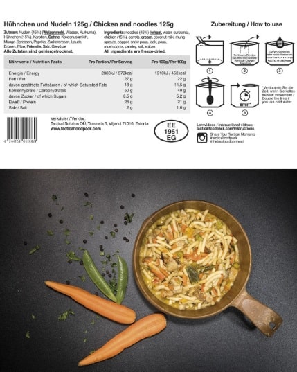 TACTICAL FOOD - Noodles & Chicken