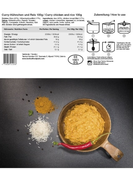 TACTICAL FOOD - Curry Chicken & Rice