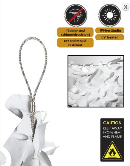 NETZ BROADLEAF ′SHADE SAIL′ 3,0X4,0 WEISS