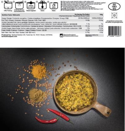 TACTICAL FOOD - Maroccan Lentils Pot