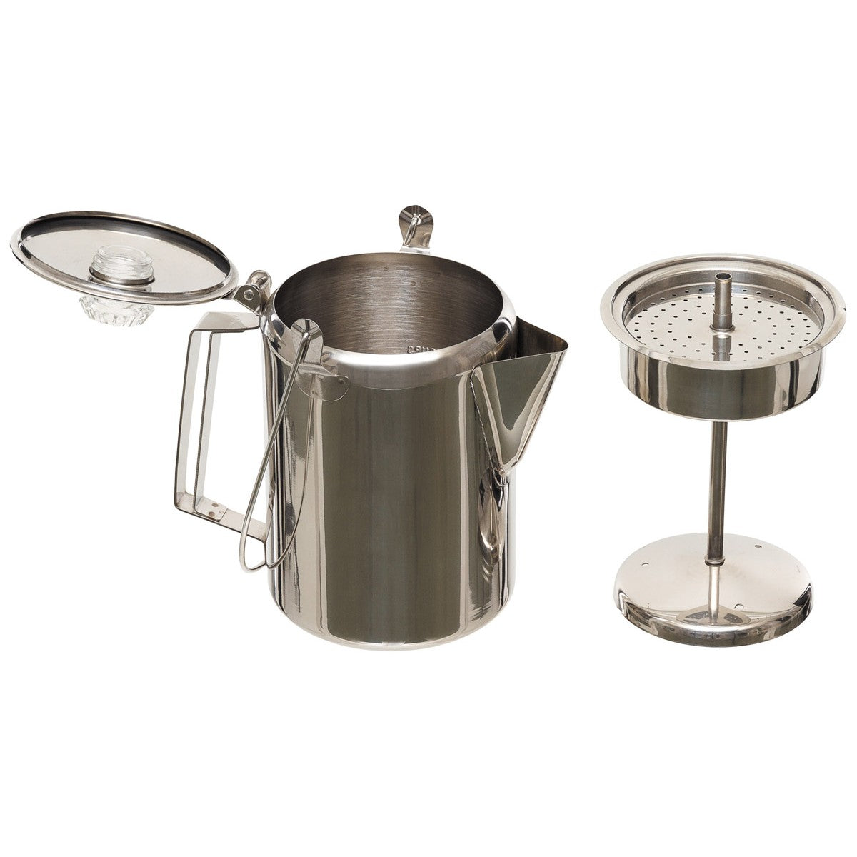 Kaffeekanne, mit Perkolator, Edelstahl, (9 Tassen)