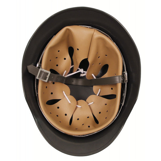 Stahlhelm WW II, oliv, mit Leder-Innenteil