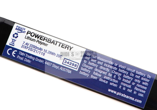 LiPo 7.4V 2200mAh 20C Twin Type T-Plug