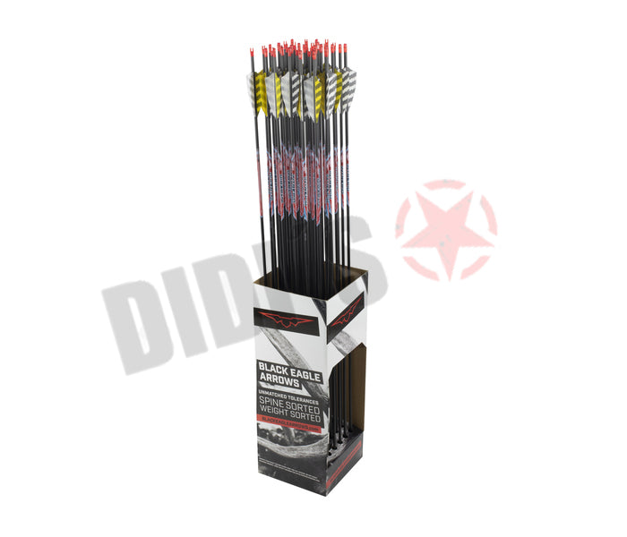 Black Eagle Arrow Feather Fletched Intrepid Pfeil