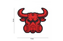 Gasmask Skull Rubber Patch div.Farben