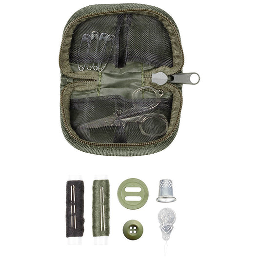 Nähzeug, mit Tasche, oliv