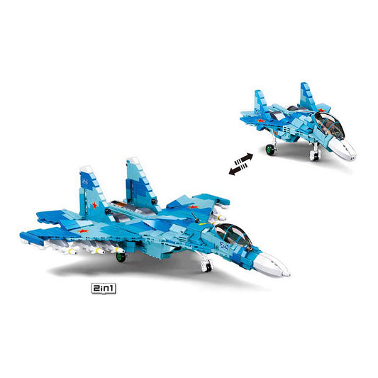 Sluban blue jet fighter M38-B0985 #16087