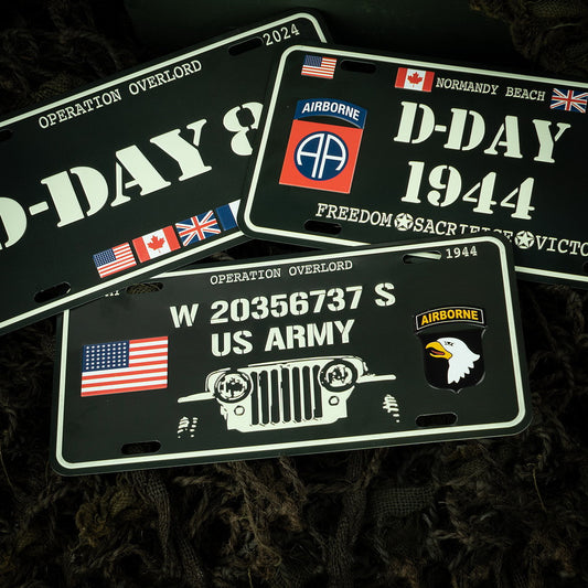 Nummernschild D-Day Willys