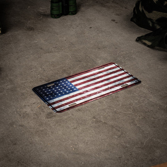 Nummernschild Flagge USA WWII