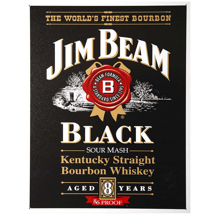 Metallplatte groß 6. Jim Beam schwarz