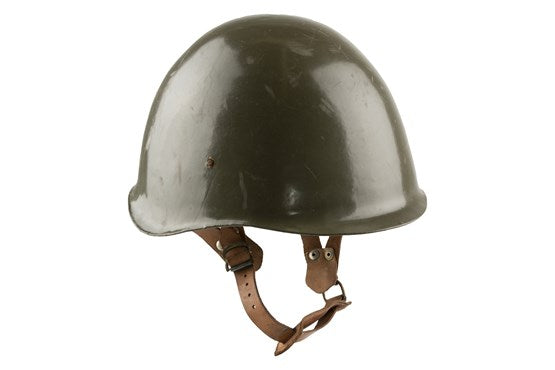 Ung.Stahlhelm Glanz oliv gebr.DEKO