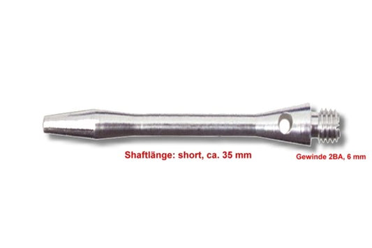 Shaft Alu short, ca. 35 mm, schwarz/silber