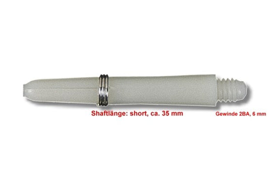 Shaft Nylon + Ring short, ca.35 mm, schwarz/weiß