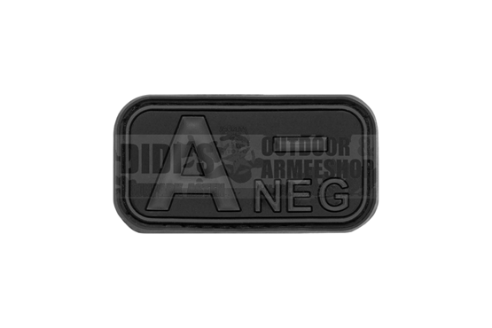 Klettabzeichen, Blutgruppe "A NEG", 3D div.Farben