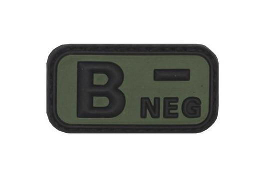 Klettabzeichen, Blutgruppe "B NEG", 3D div.Farben