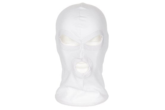 Balaclava, 3-Loch, dünn, schwarz / weiß, 100 % Baumwolle