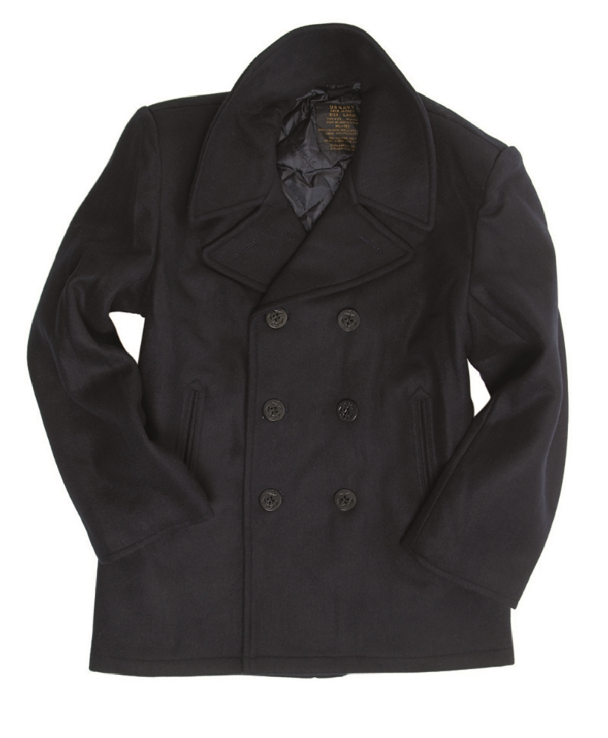 US NAVY PEA COAT TUCH blau/schwarz
