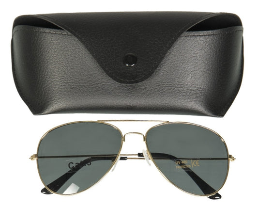 US PILOTENSONNENBRILLE GOLD M.ETUI