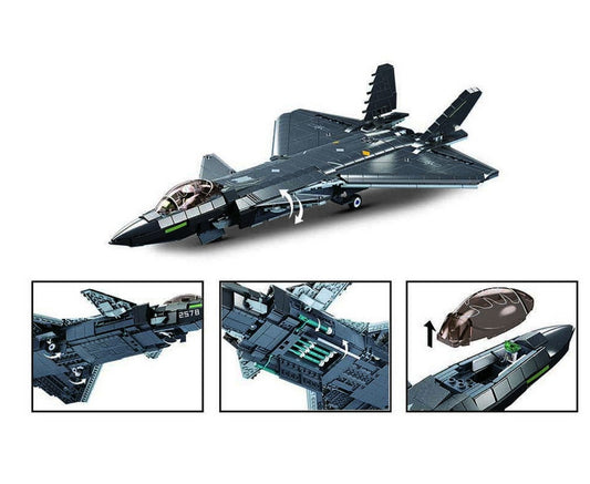 Sluban J20SS Stealth-Flugzeug Metallbeschichtung Version M38-B1187