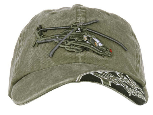 Baseballkappe AH-64 Apache, stonewashed