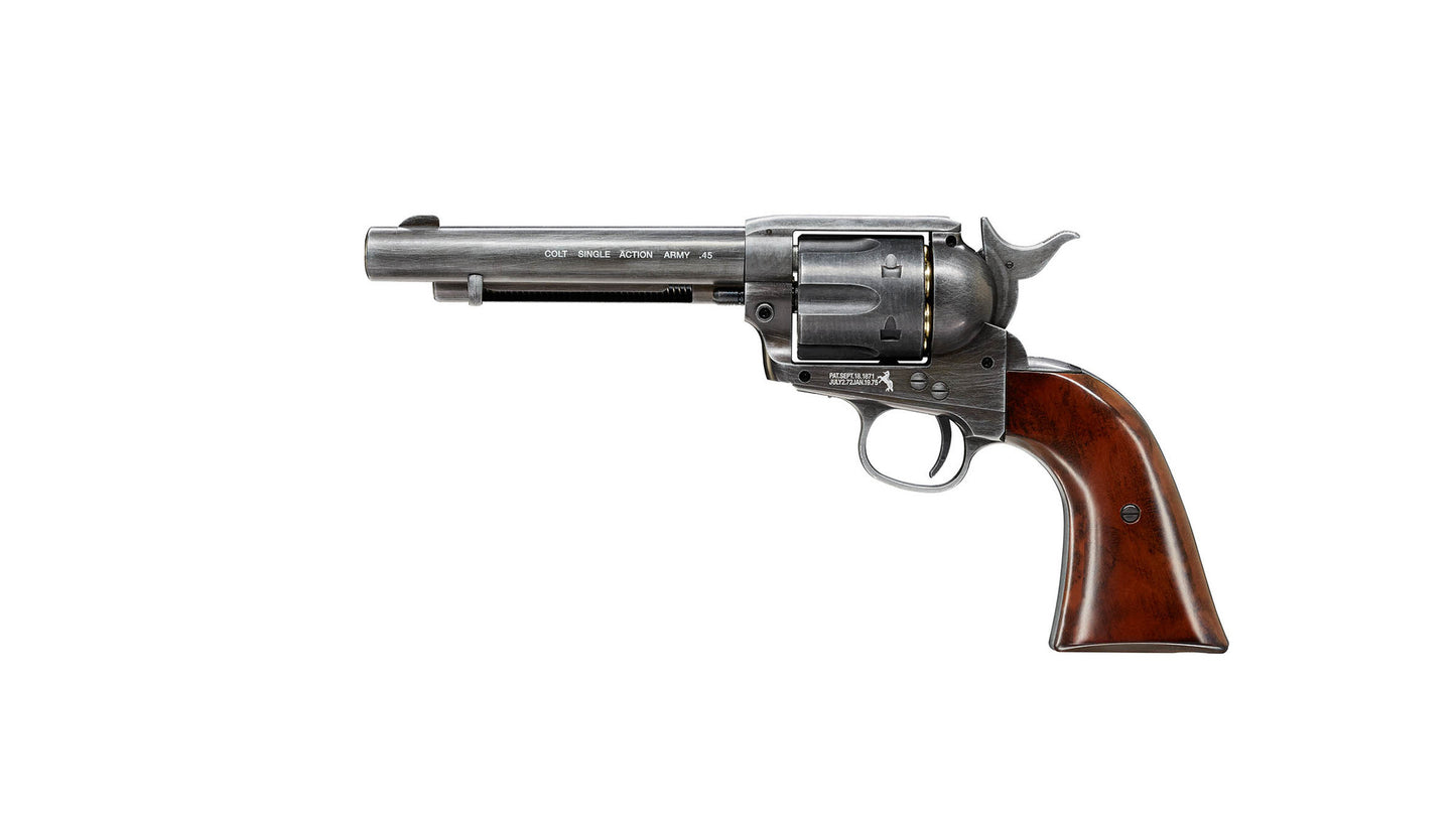 Colt SAA .45 - 5,5" 4,5 mm (.177) BB, CO₂, < 3,0 J, Antik-Finish