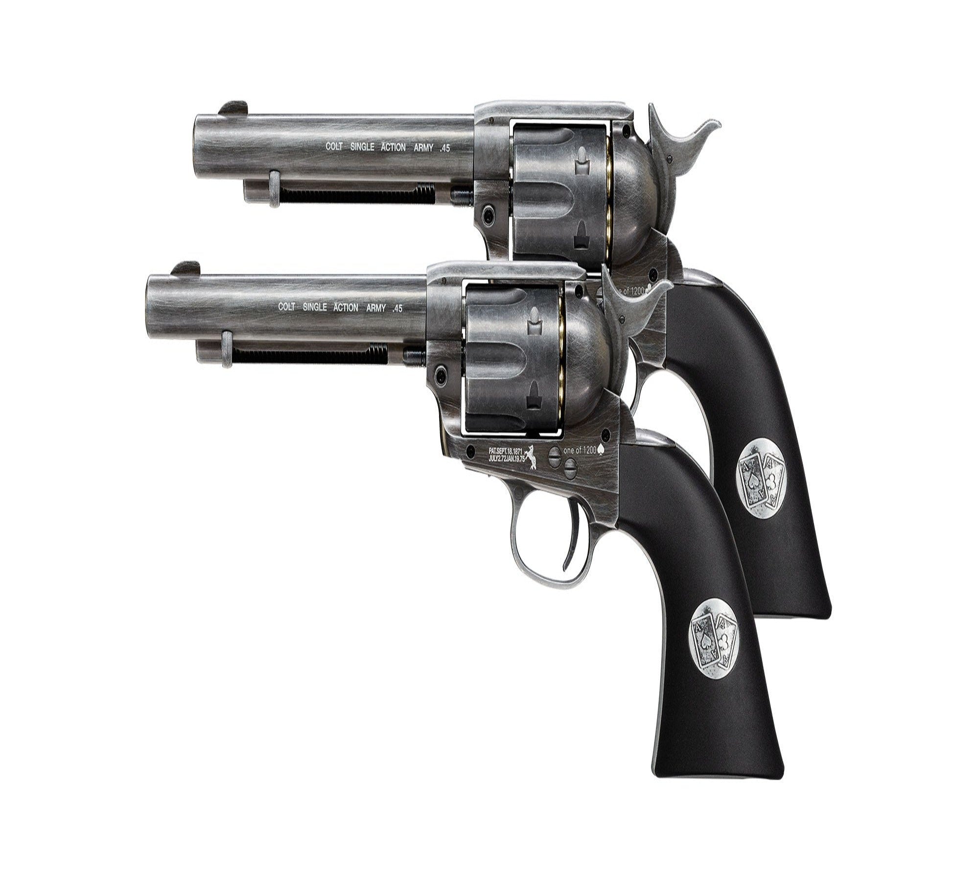 Colt SAA Double Aces Duel Set 4,5 mm (.177) BB, CO₂, < 3,0 J, Antik-Finish