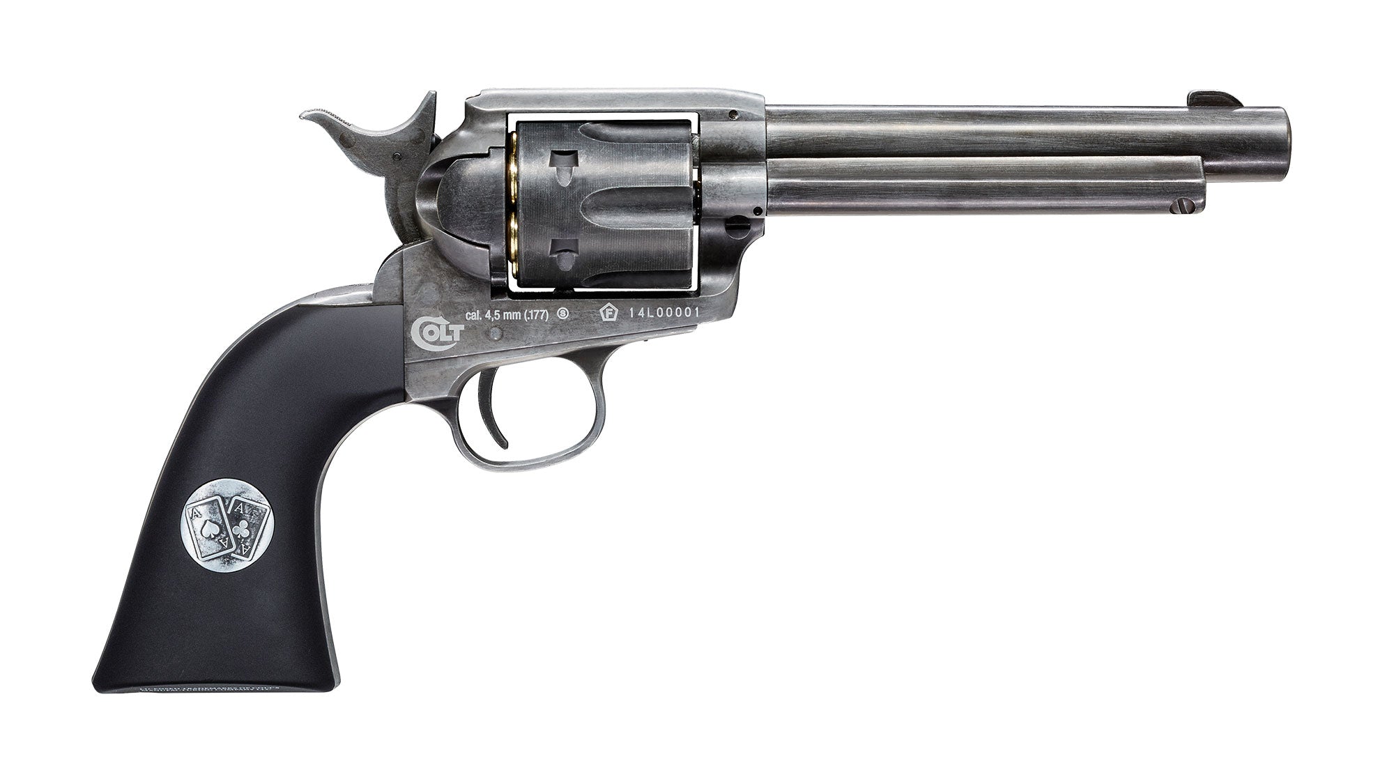 Colt SAA Double Aces Duel Set 4,5 mm (.177) BB, CO₂, < 3,0 J, Antik-Finish