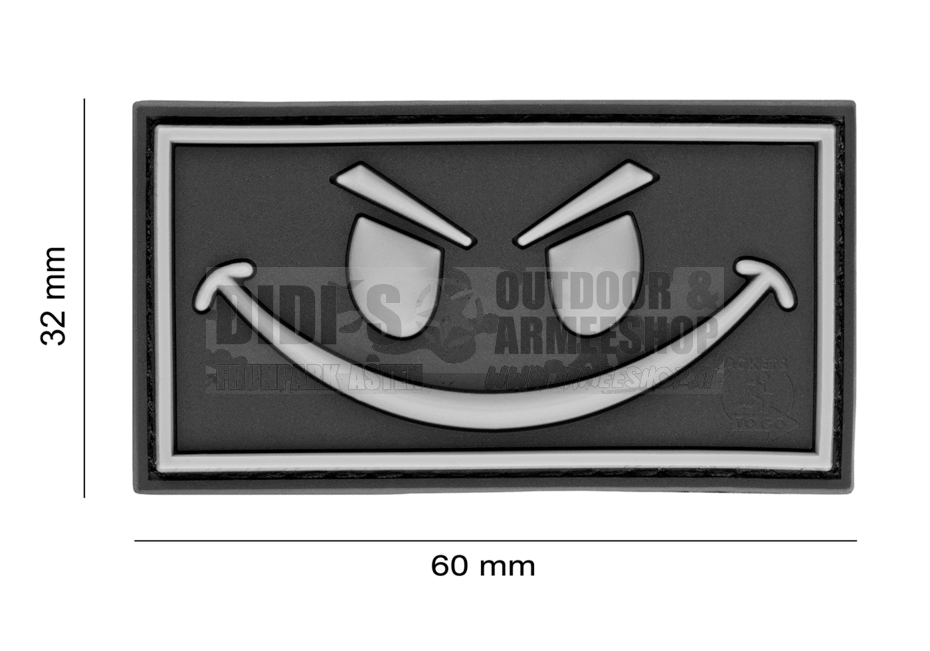 Evil Smile Rubber Patch - Div. Farben