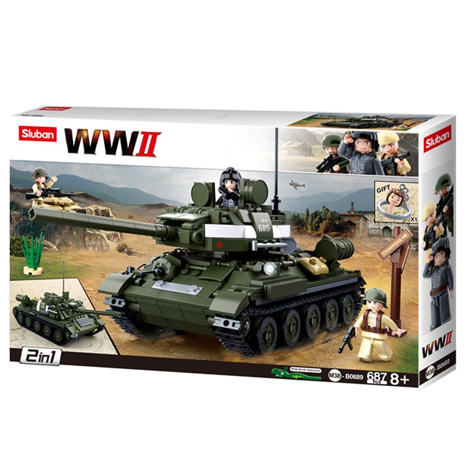 Sluban WWII Russ. T34 Panzer