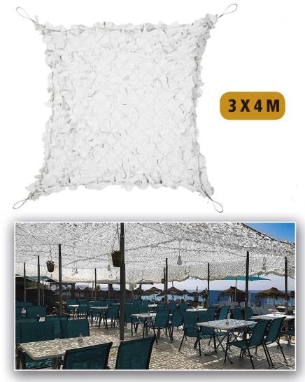 NETZ BROADLEAF ′SHADE SAIL′ 3,0X4,0 WEISS