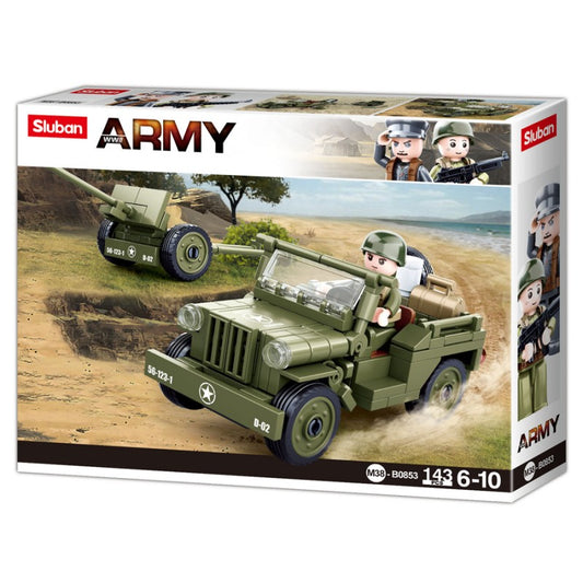 Sluban Allied jeep with Anti-Tank guns M38-B0853
