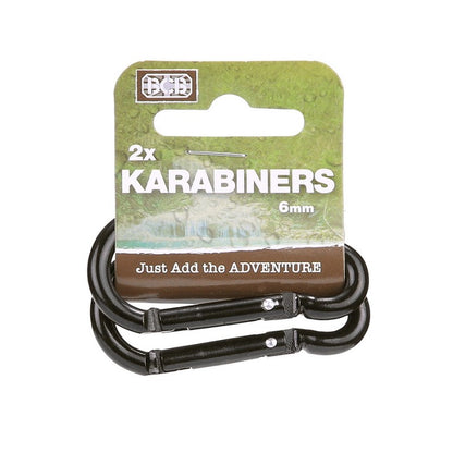 BCB 6mm / 8mm Karabiner (2 Stück) schwarz
