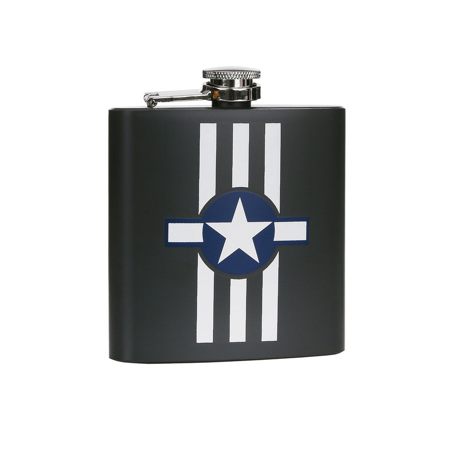 Stainless Steel Flachmann 6 oz USAF Invasion Stripes