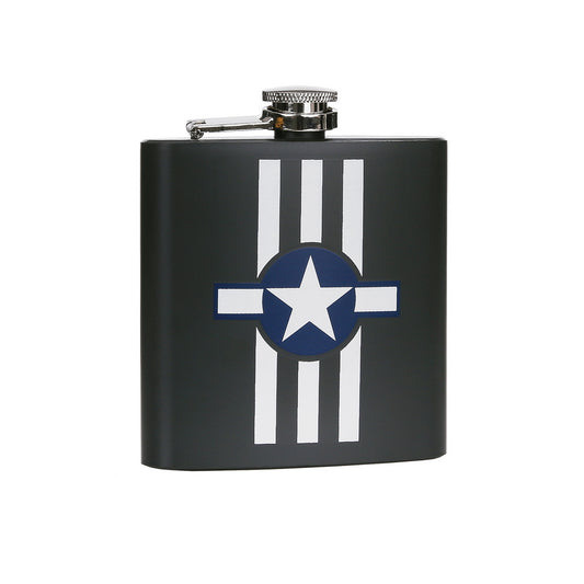 Stainless Steel Flachmann 6 oz USAF Invasion Stripes