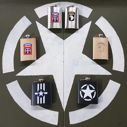 Stainless Steel Flachmann 6 oz USAF Invasion Stripes