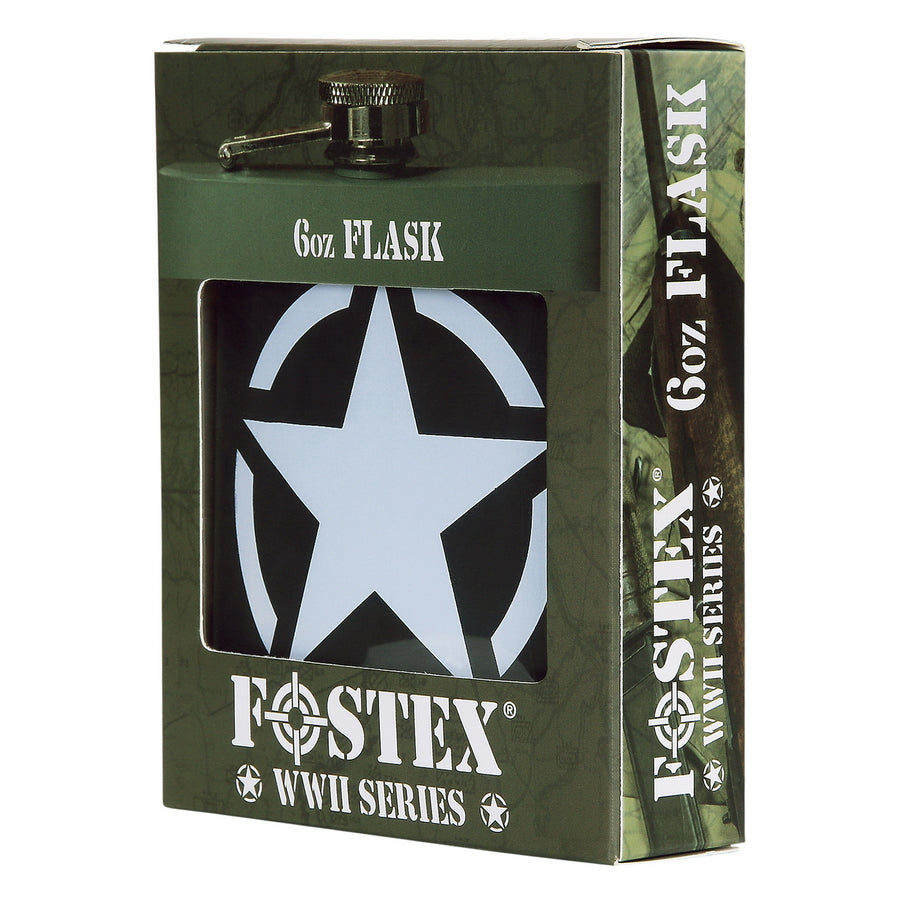 Stainless Steel Flachmann 6 oz US Army Star