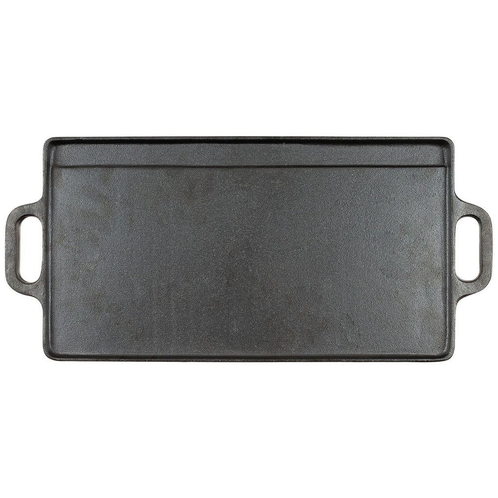 Grillplatte, Gusseisen, 2 Griffe, ca. 50 x 23 x 1,5 cm
