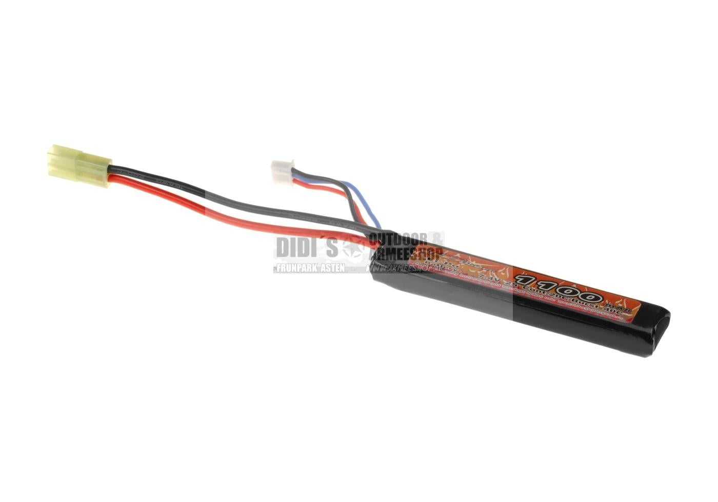 Lipo 7.4V 1100mAh 20C Stock Tube Type