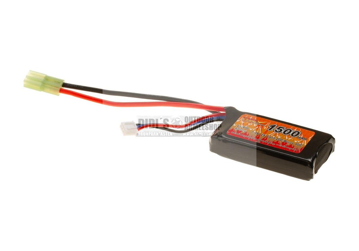 VB Power LiPo 7,4 V 1500 mAh 20C Mini Tamiya – Airsoft Akku