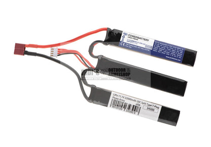 LiPo 11.1V 2200mAh 20C Split Type T-Plug