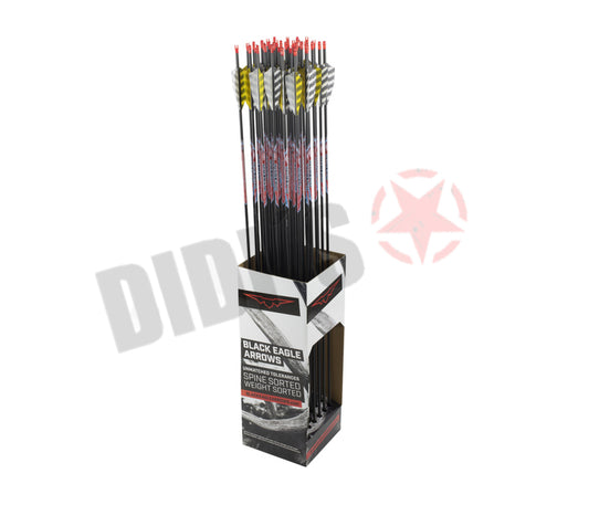 Black Eagle Arrow Feather Fletched Intrepid Pfeil