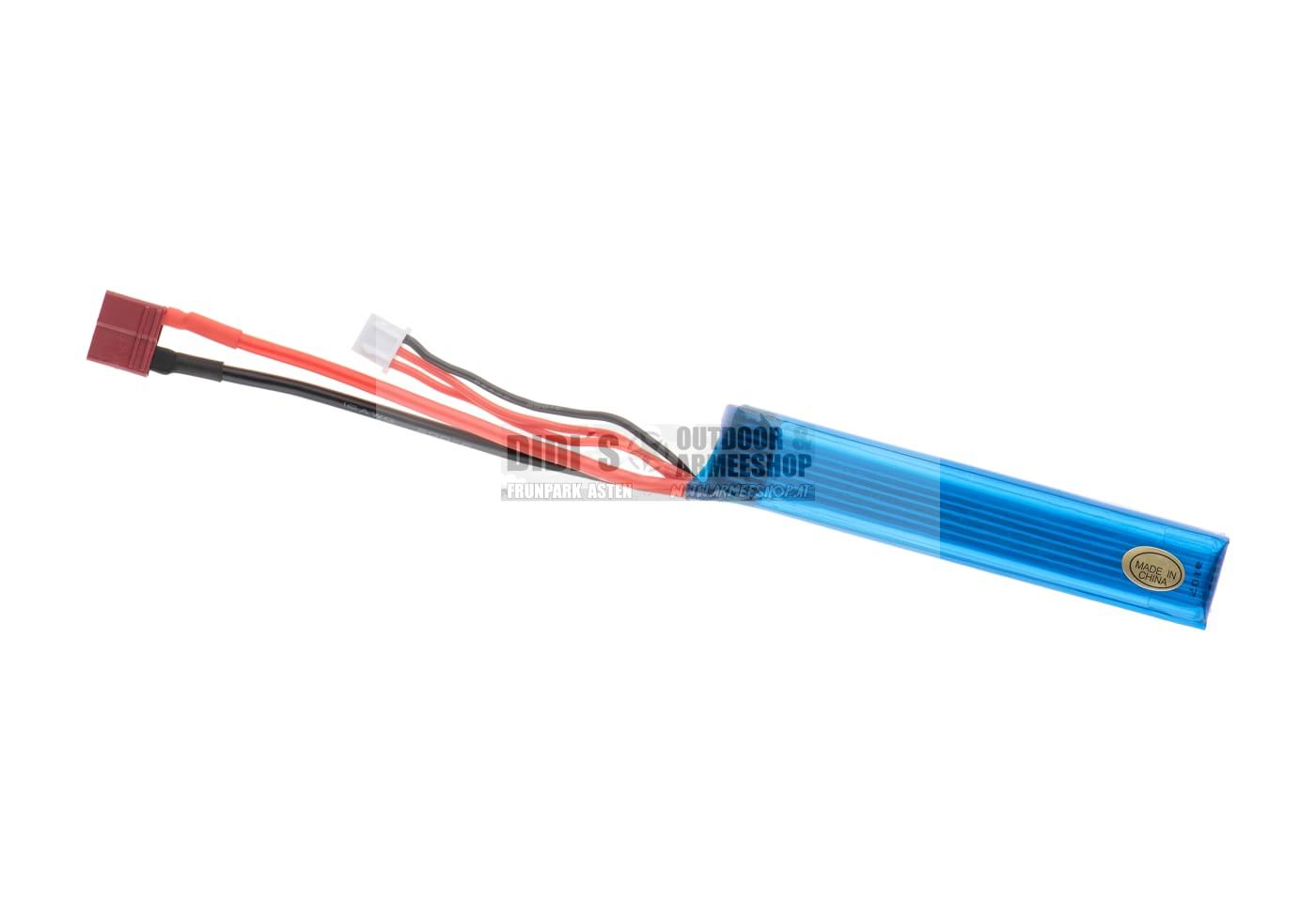 Lipo 7.4V 1300mAh 25C Buffer Tube Type T-Plug