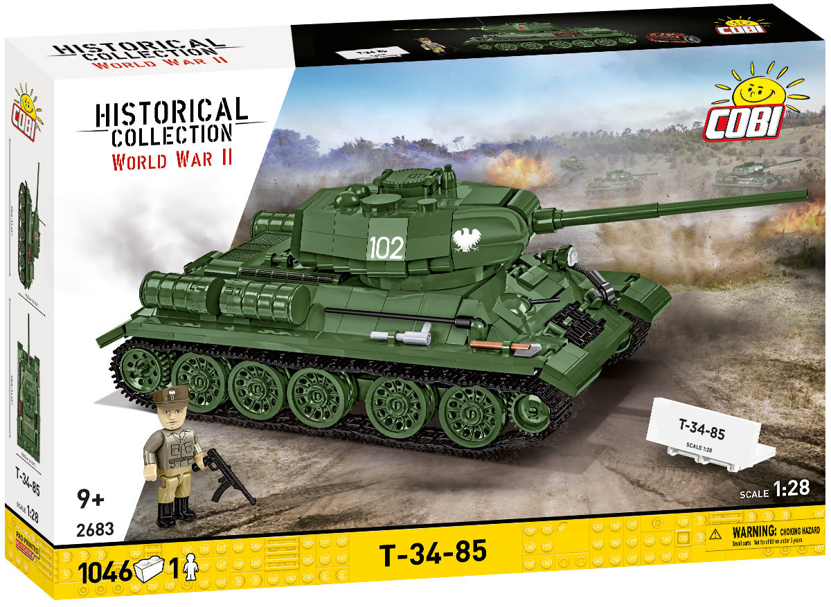 Cobi HISTORICAL COLLECTION WWII - T34-85 (2in1 - PL and ZSRR)