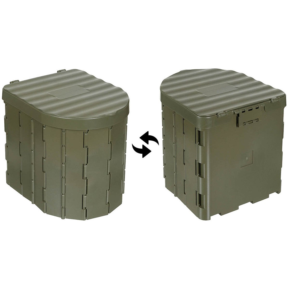 Campingtoilette, faltbar, oliv