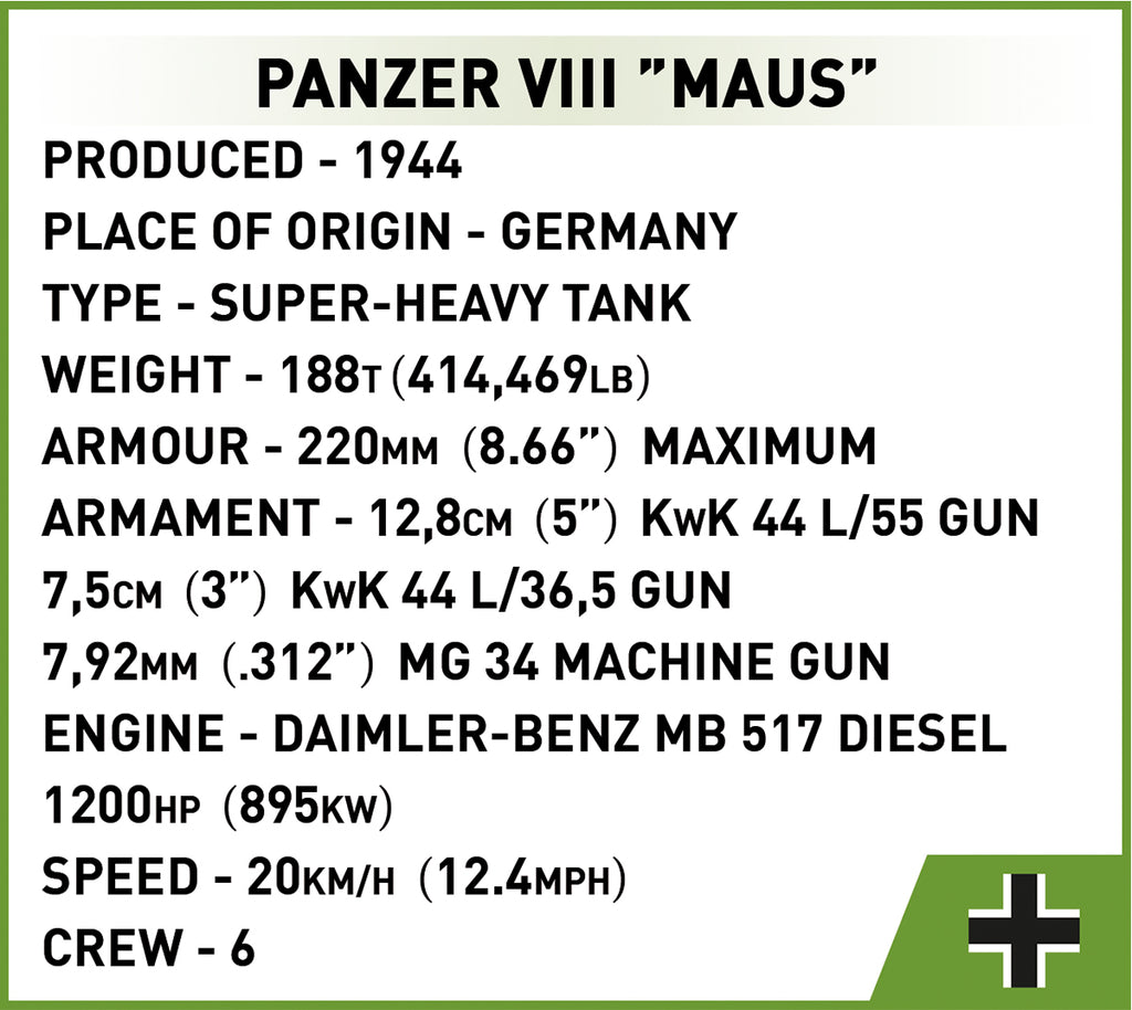 HISTORICAL COLLECTION WWII - Panzer VIII Maus