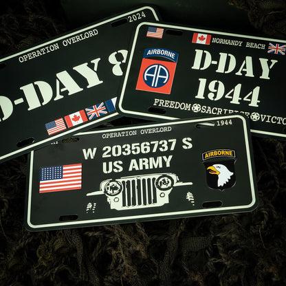 Nummernschild D-Day Willys